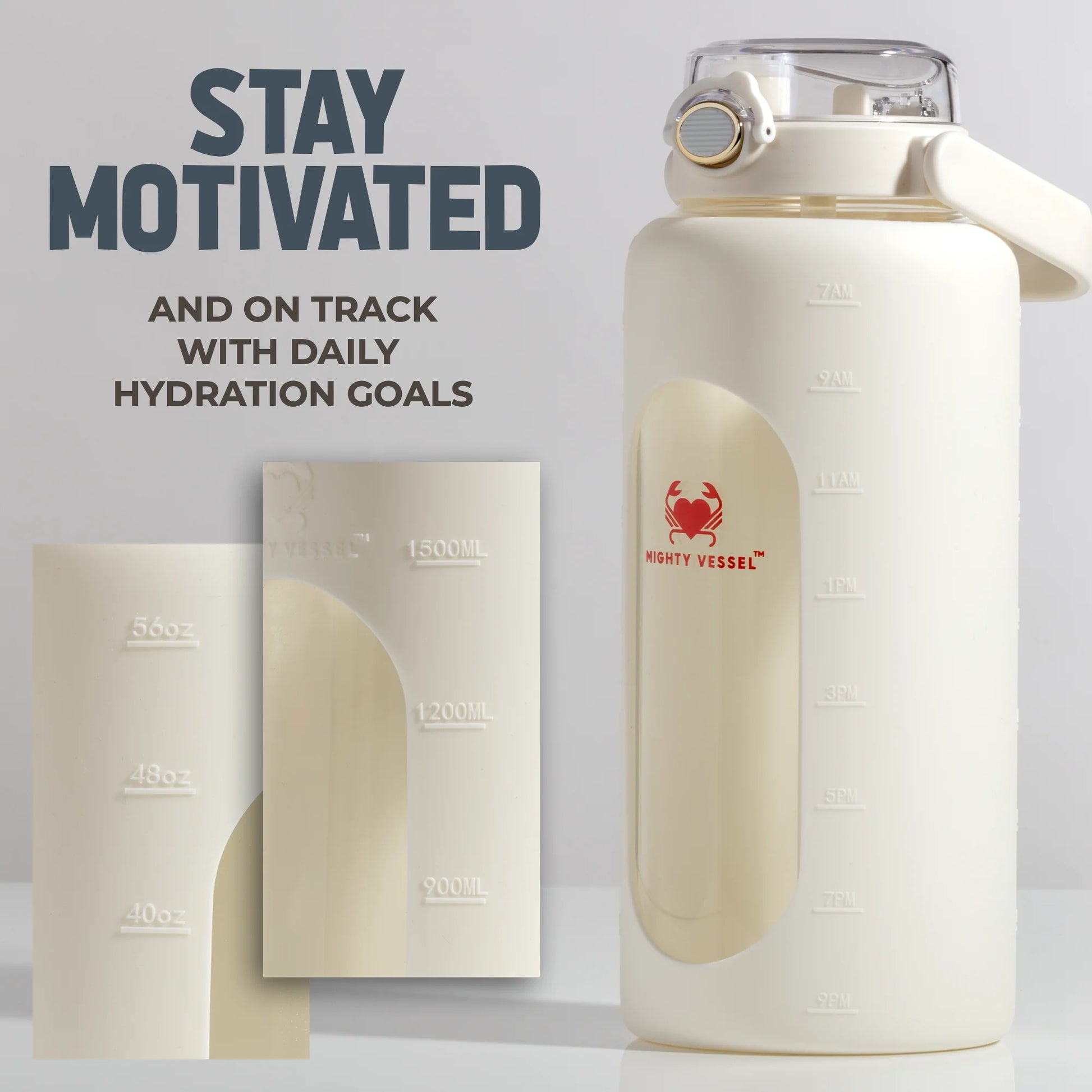 FINAL SALE - ™ SHATTER-RESISTANT GLASS WATER BOTTLE | 64 OZ