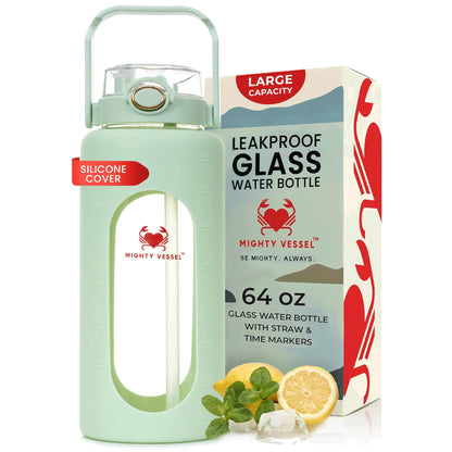 FINAL SALE - ™ SHATTER-RESISTANT GLASS WATER BOTTLE | 64 OZ