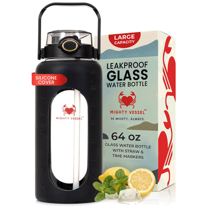 FINAL SALE - ™ SHATTER-RESISTANT GLASS WATER BOTTLE | 64 OZ